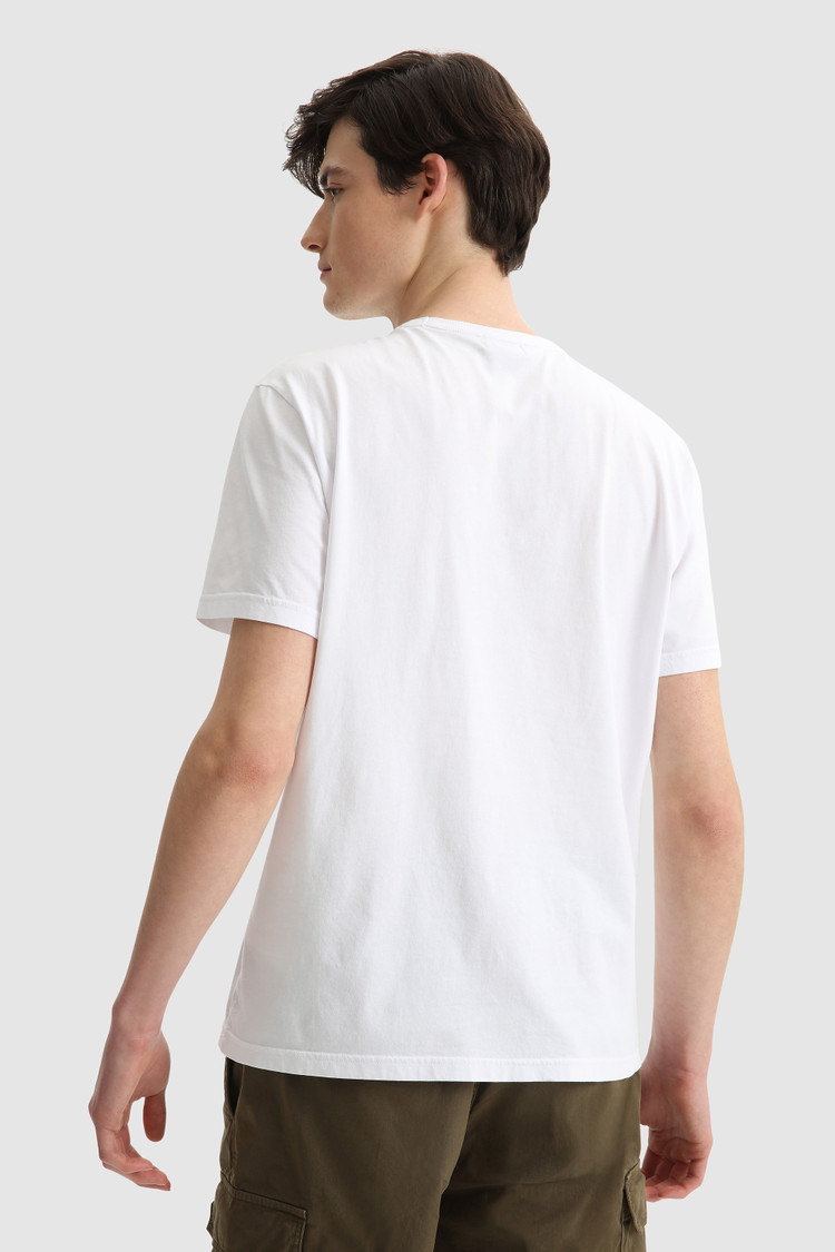 Katoenen T-shirt met macro logo