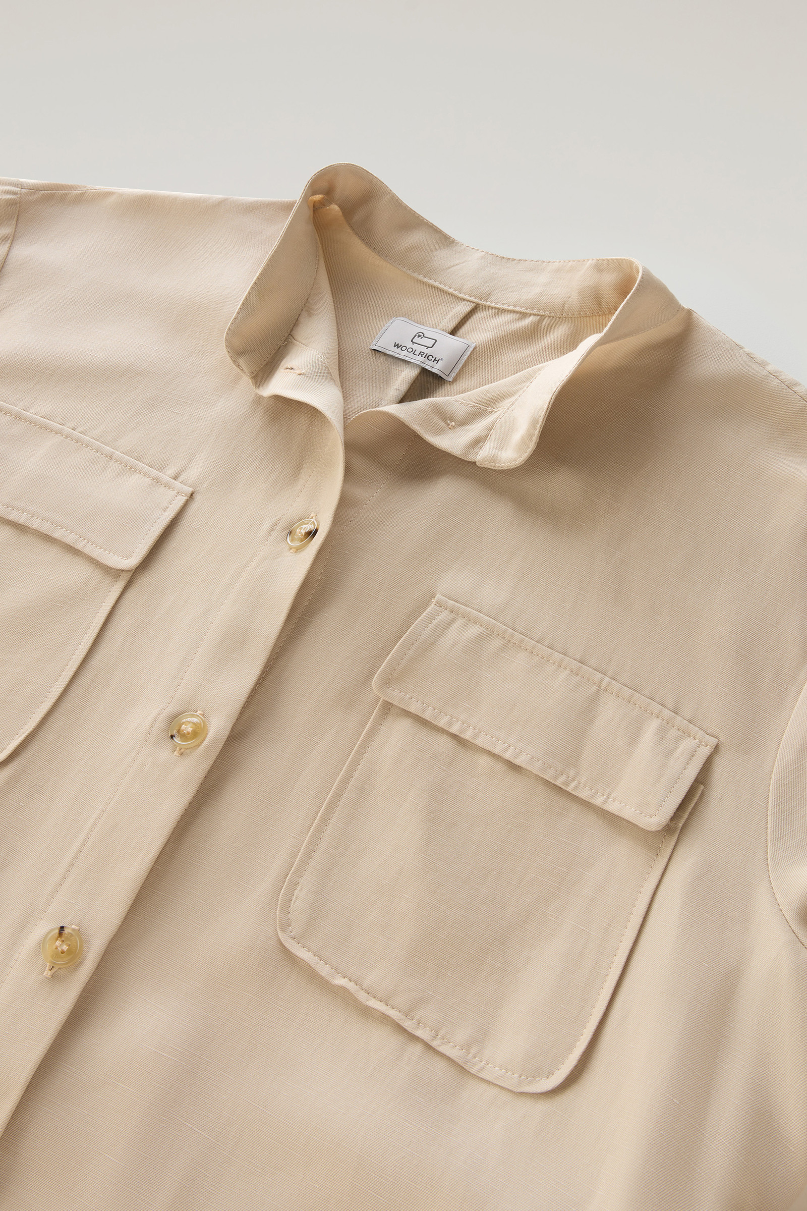 Utility-jurk van linnen met riem beige photo 6 | Woolrich