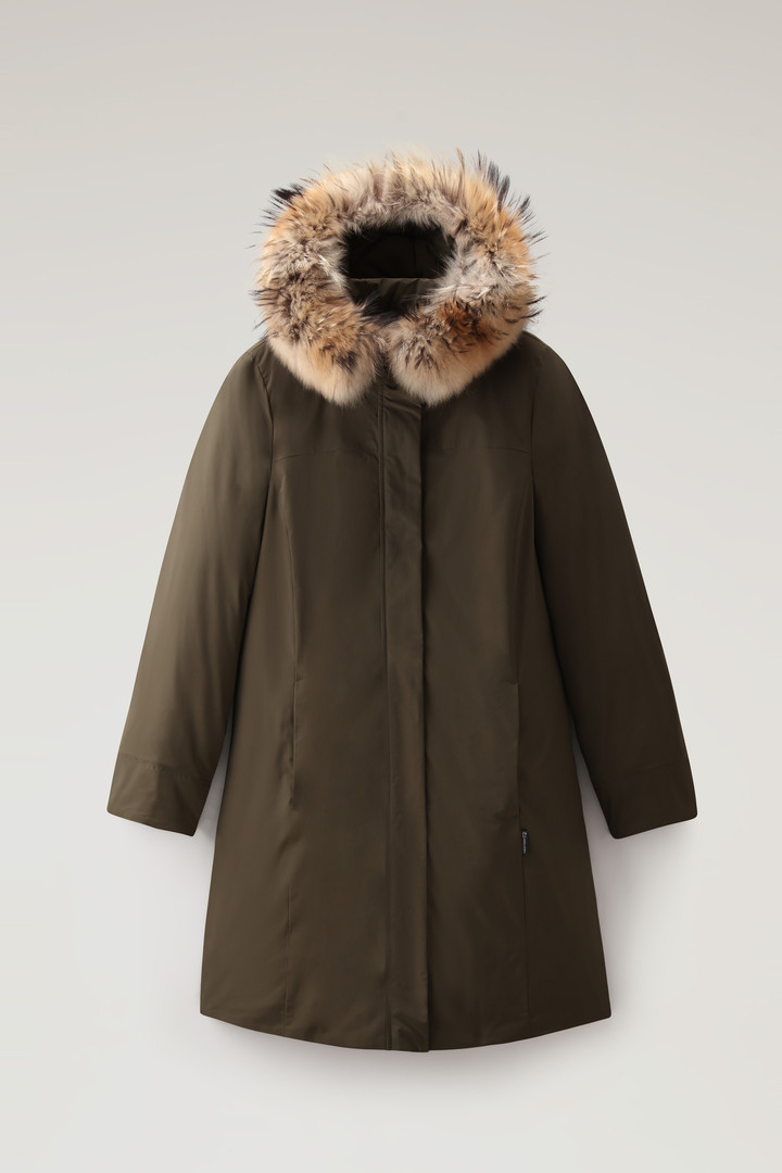 Woolrich Women Boulder Coat in Urban Touch Green Size XXS