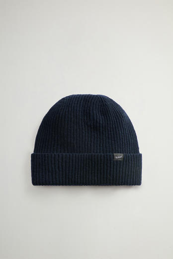 Beanie in Wool Blend Blue | Woolrich