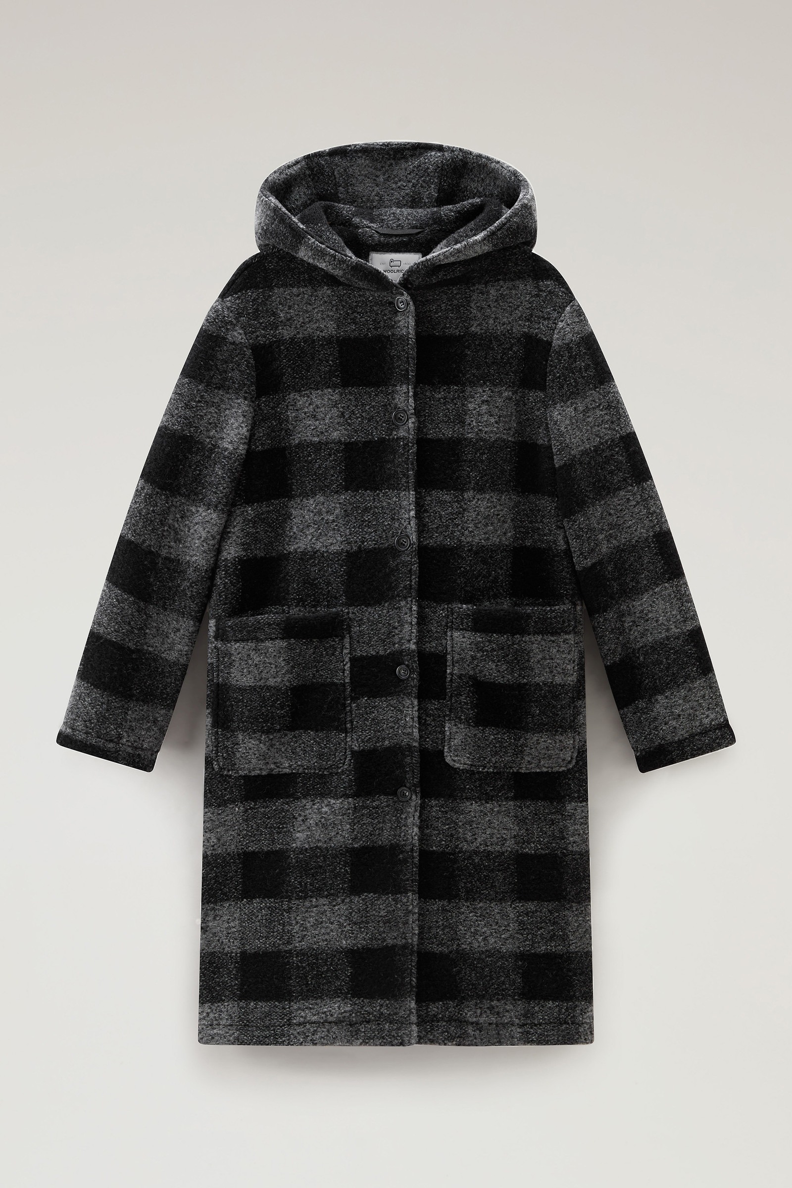 Gentry Coat in Wool Blend with Hood Black | Woolrich USA