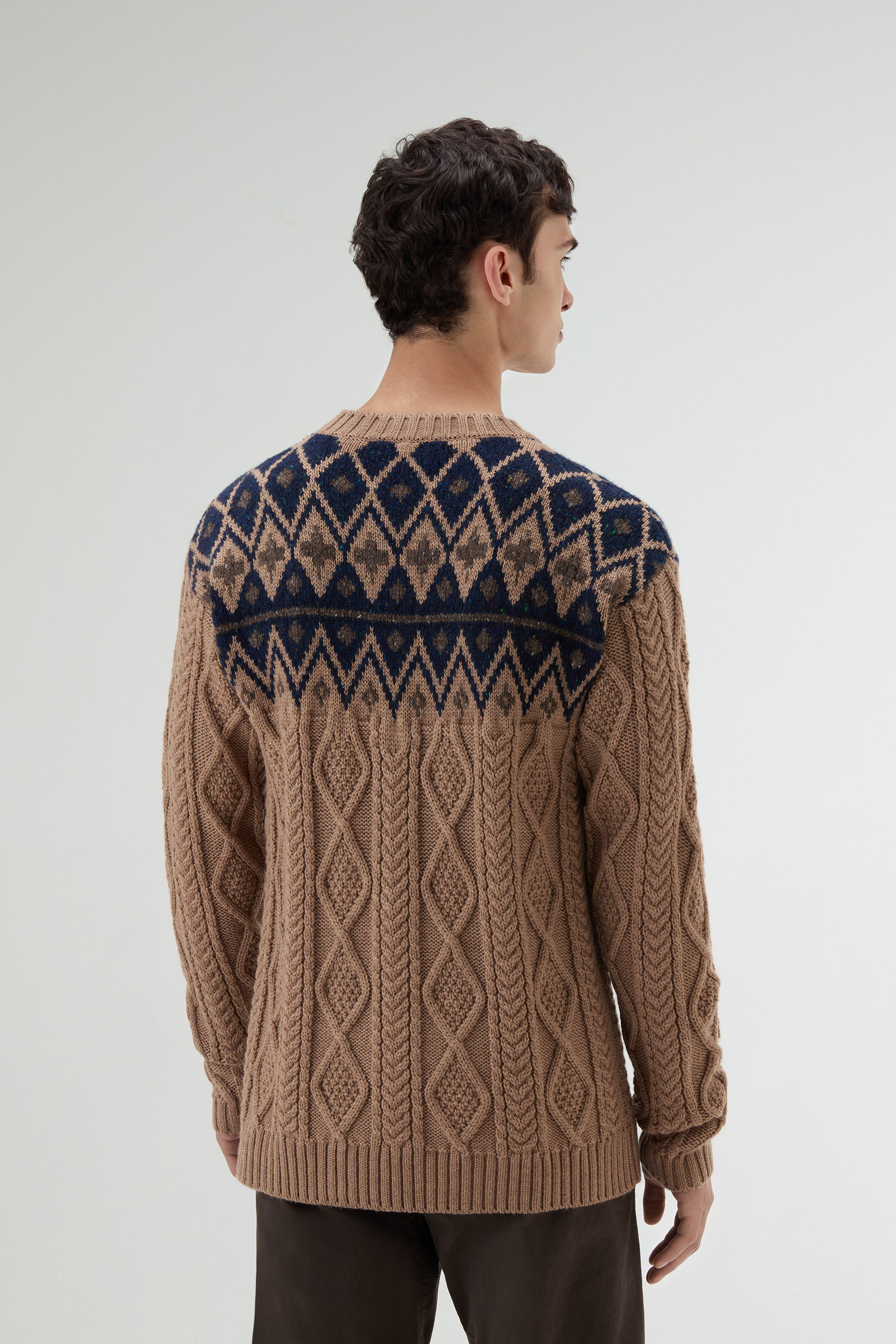 Fair-Isle-Pullover aus einer Wollmischung braun photo 3 | Woolrich