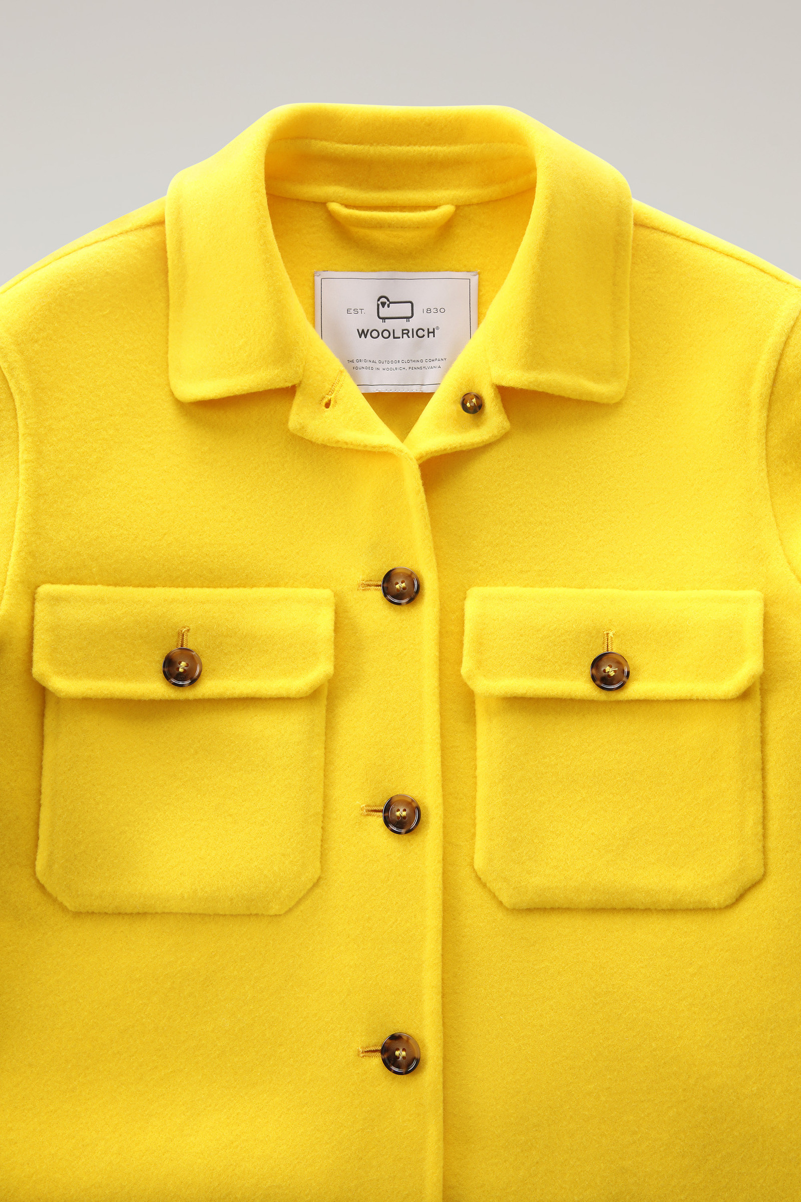 Manteco Virgin Double Wool Overshirt Yellow photo 6 | Woolrich