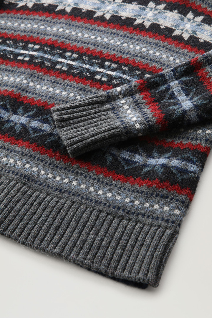 Fair Isle Turtleneck Sweater Gray photo 3 | Woolrich