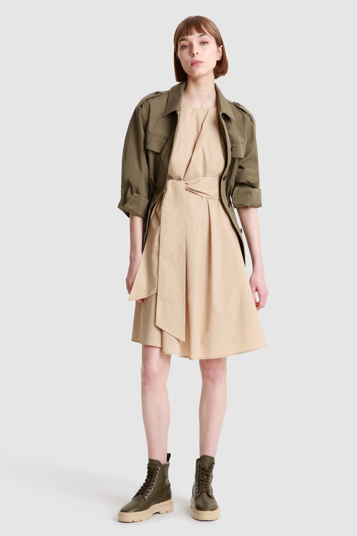 Short Dress in Cotton Poplin Beige photo 2 | Woolrich