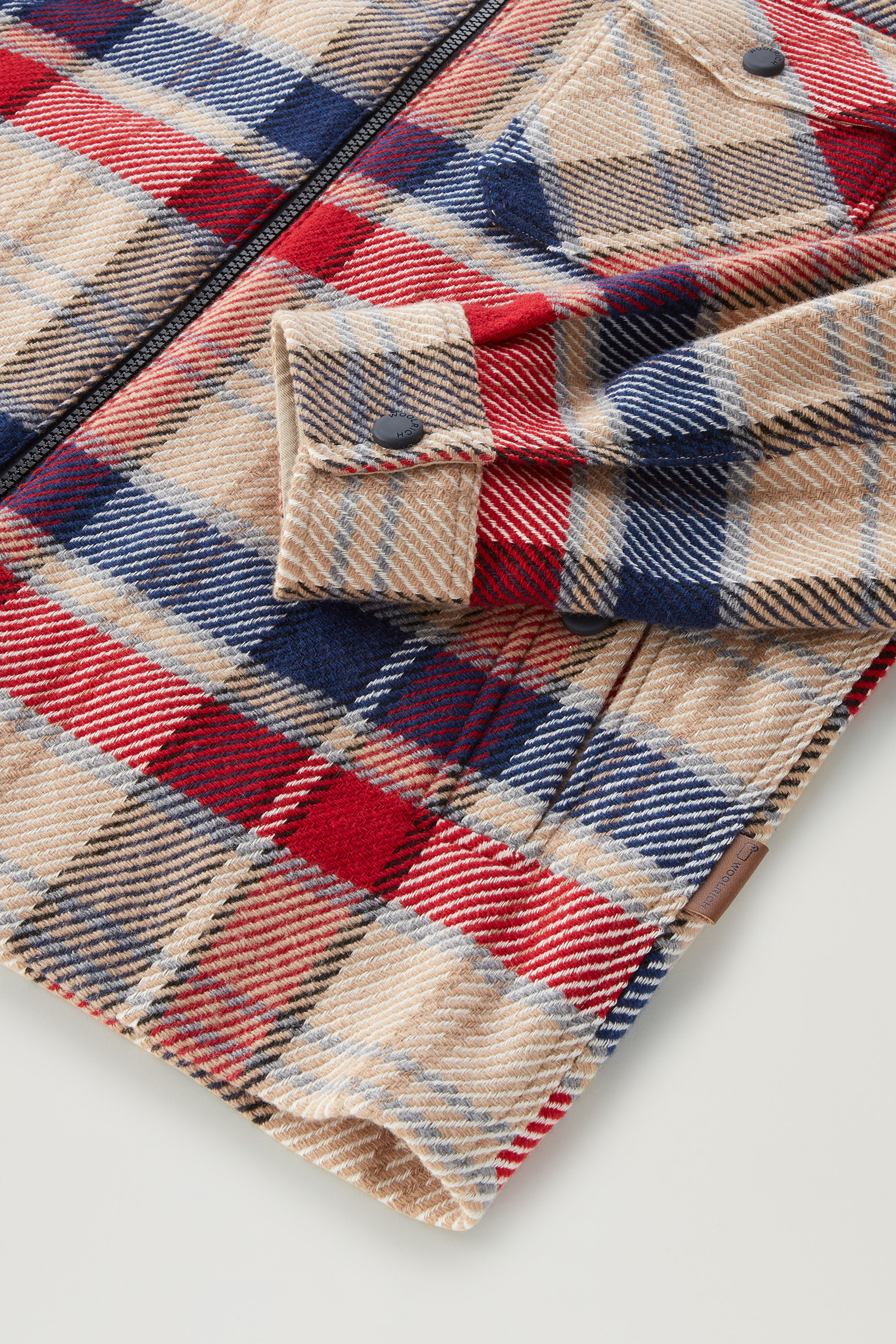 Kariertes Holzfäller-Overshirt aus einer Materialmischung aus Wolle und Manteco-Baumwolle rot photo 7 | Woolrich