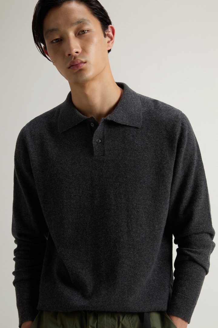 Polo in maglia a maniche lunghe in puro cashmere Grigio photo 2 | Woolrich