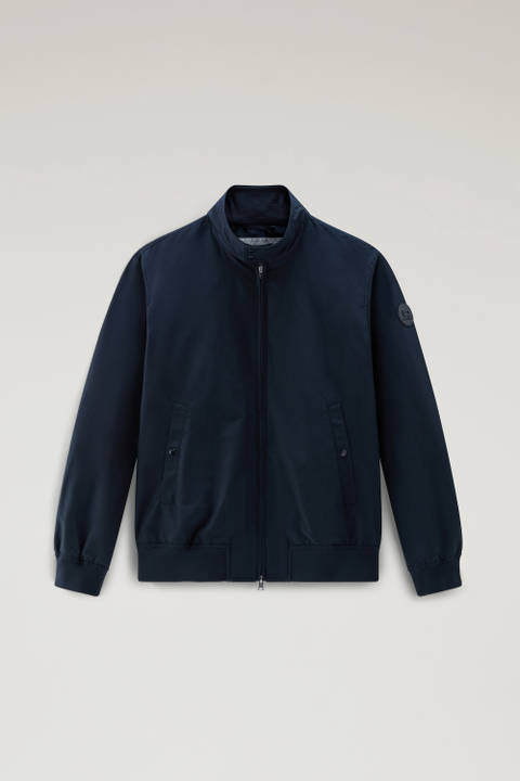 Cruiser Bomber Jacket in Ramar Cloth with Turtleneck Blue photo 2 | Woolrich