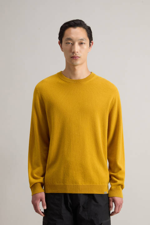 Pull à col rond en pur cachemire Jaune | Woolrich