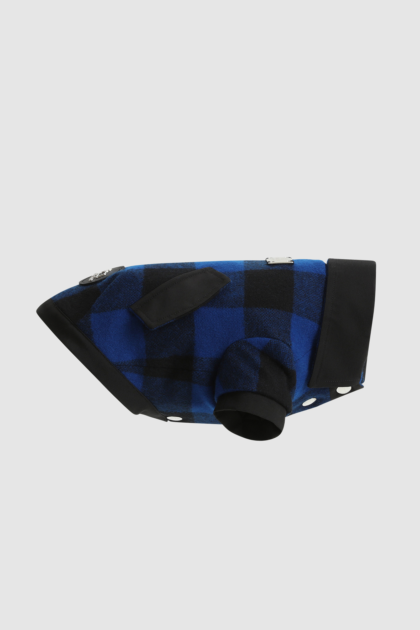 Temellini / Woolrich Overshirt Buffalo-Karomuster für kleinen Hund blau photo 2 | Woolrich