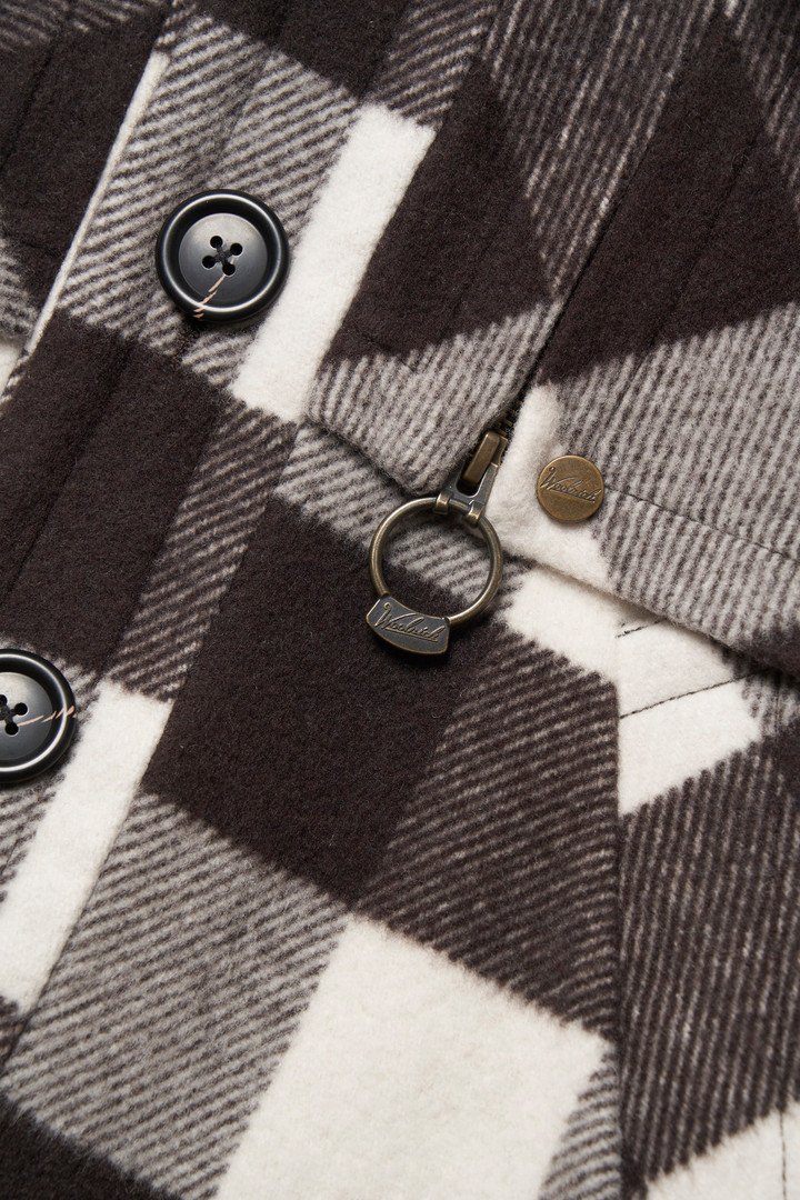 WOOL CHECK CRUISER JACKET Noir photo 8 | Woolrich