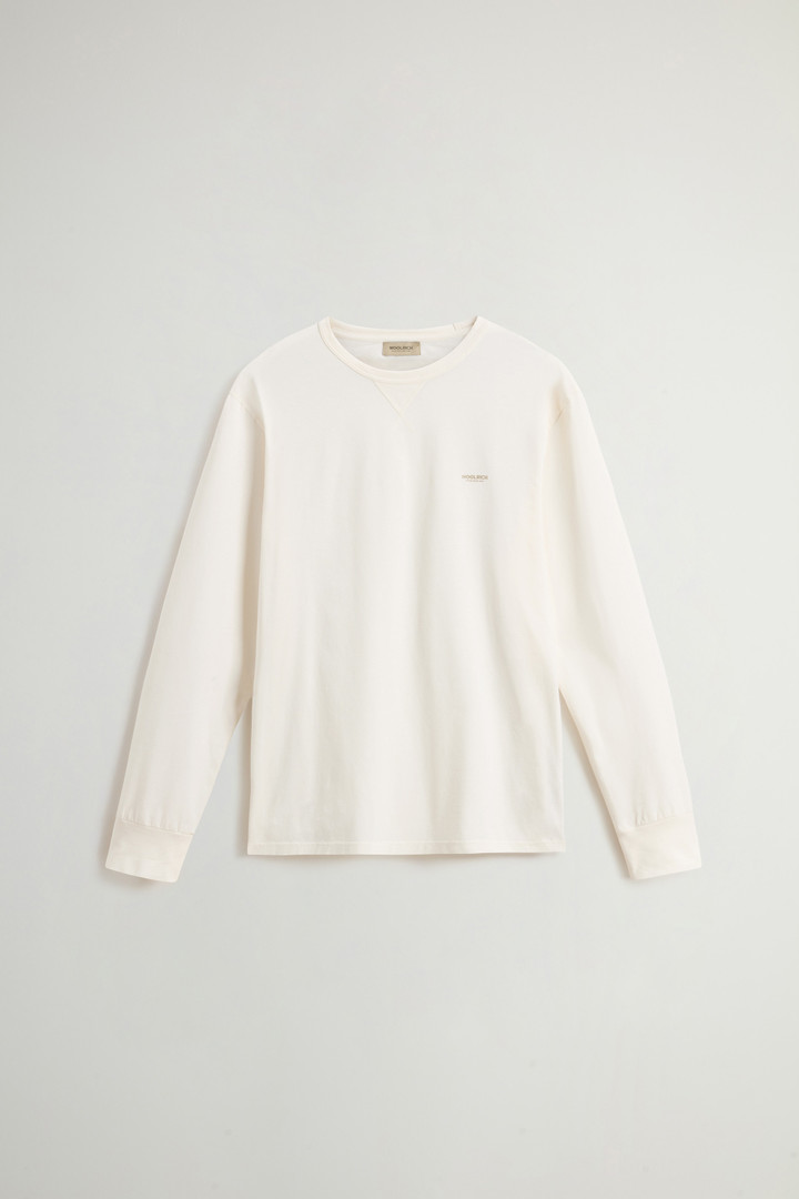 T-shirt manches longues en pur coton Blanc photo 5 | Woolrich