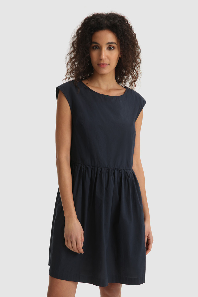 Cap-sleeve Popeline dress