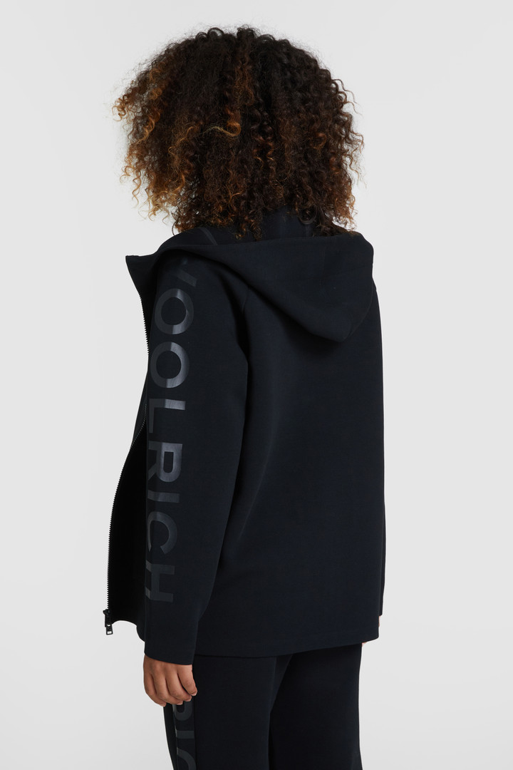 Bonded hoody met capuchon en ritssluiting