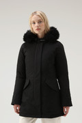 Luxury Arctic Cashmere Parka with Detachable Cashmere Fur Trim