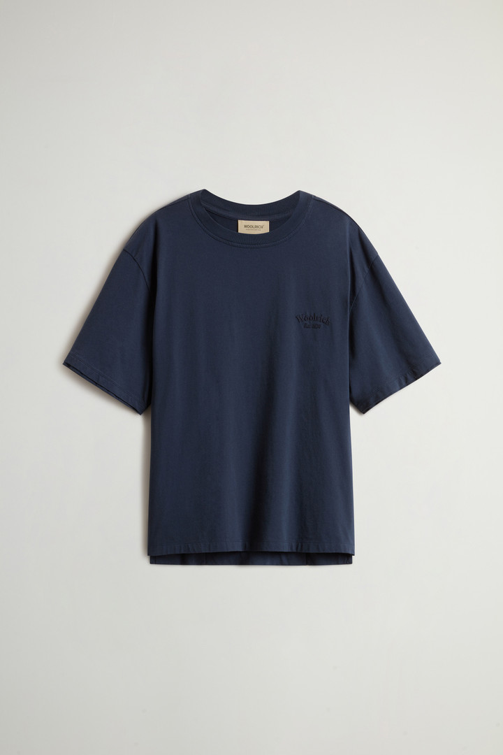 LOGO TEE Blue photo 5 | Woolrich