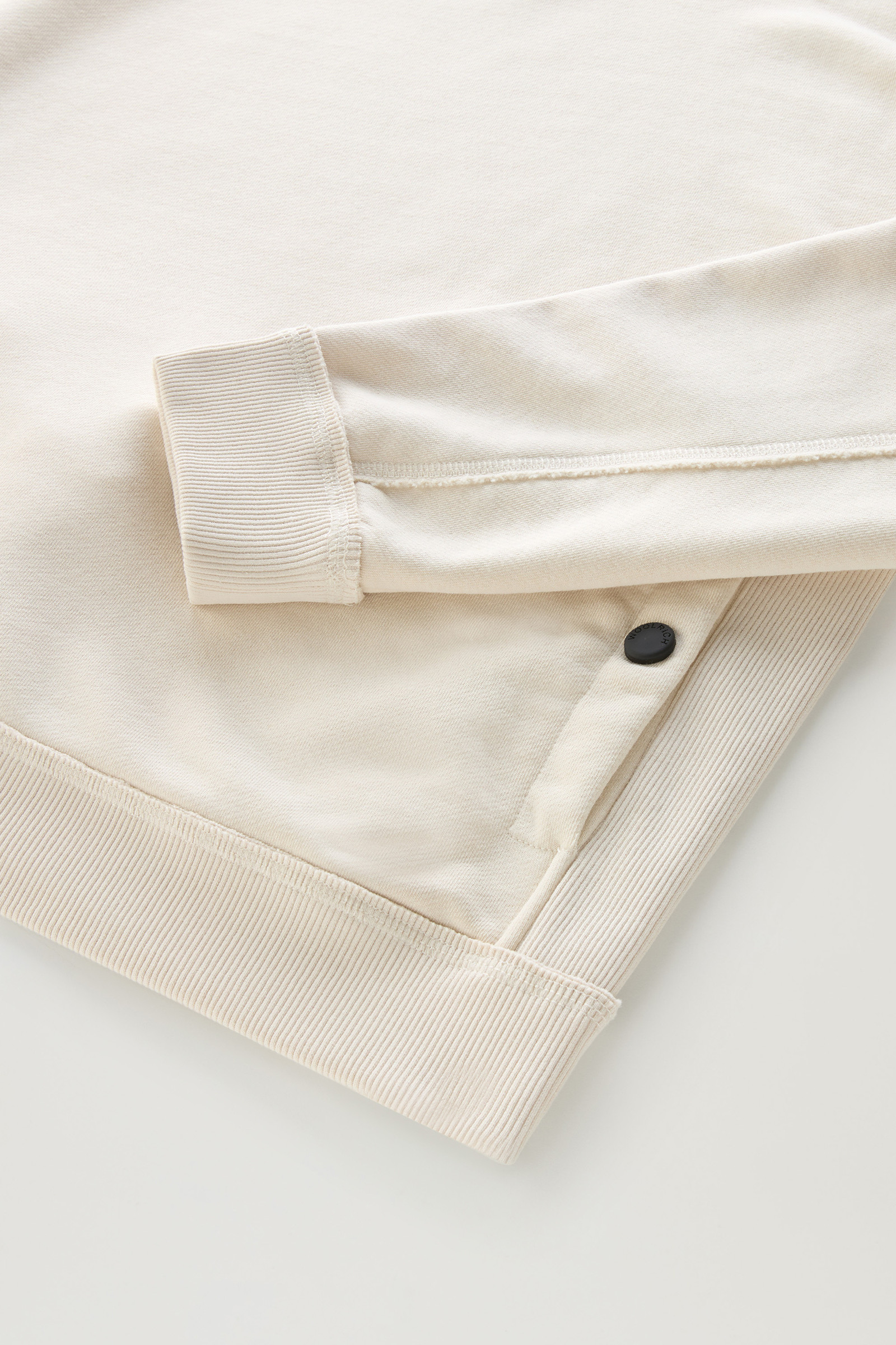 Crewneck Sweatshirt in Cotton Blend with Pockets White photo 8 | Woolrich
