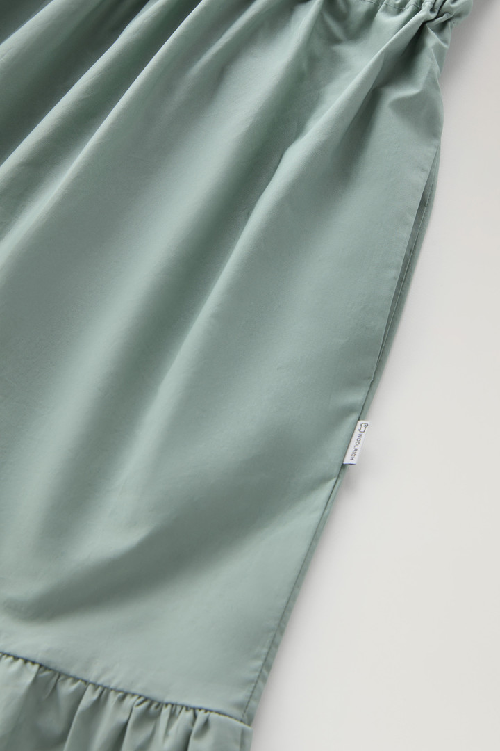Kleid aus reiner Baumwollpopeline mit Rüschen Grün photo 4 | Woolrich