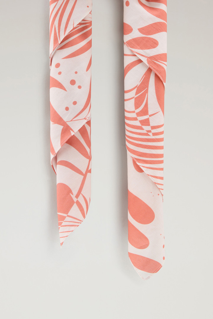 Garment-Dyed Printed Bandana in Pure Cotton Pink photo 2 | Woolrich