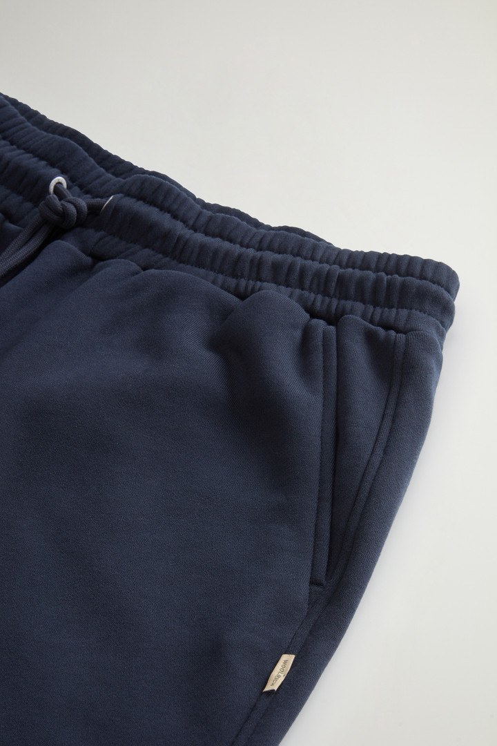 Pure Cotton Fleece Pants Blue photo 6 | Woolrich