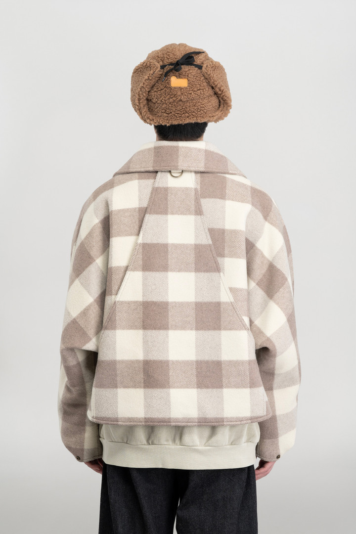 WOOL CHECK HUNTING JACKET Beige photo 4 | Woolrich
