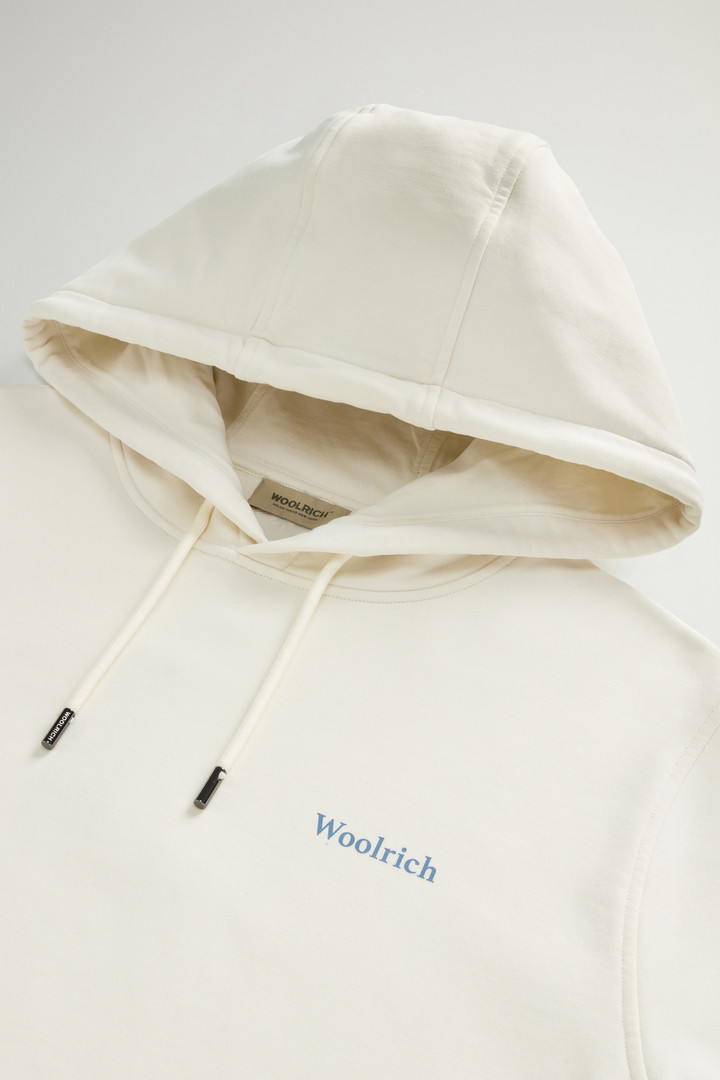 Pure Cotton Hoodie with Back Print White photo 6 | Woolrich