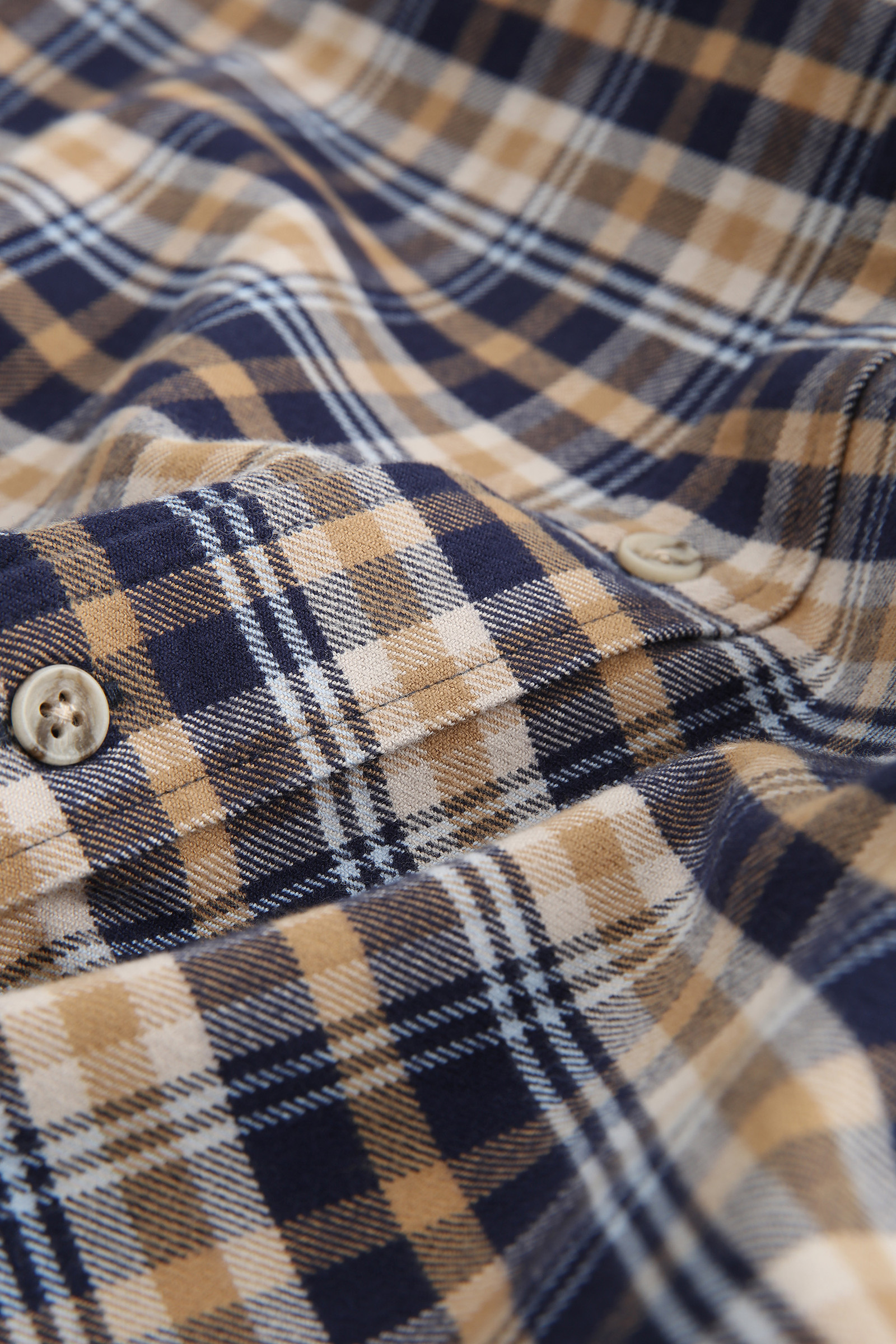 Traditional Cotton Flannel Shirt Brown photo 8 | Woolrich