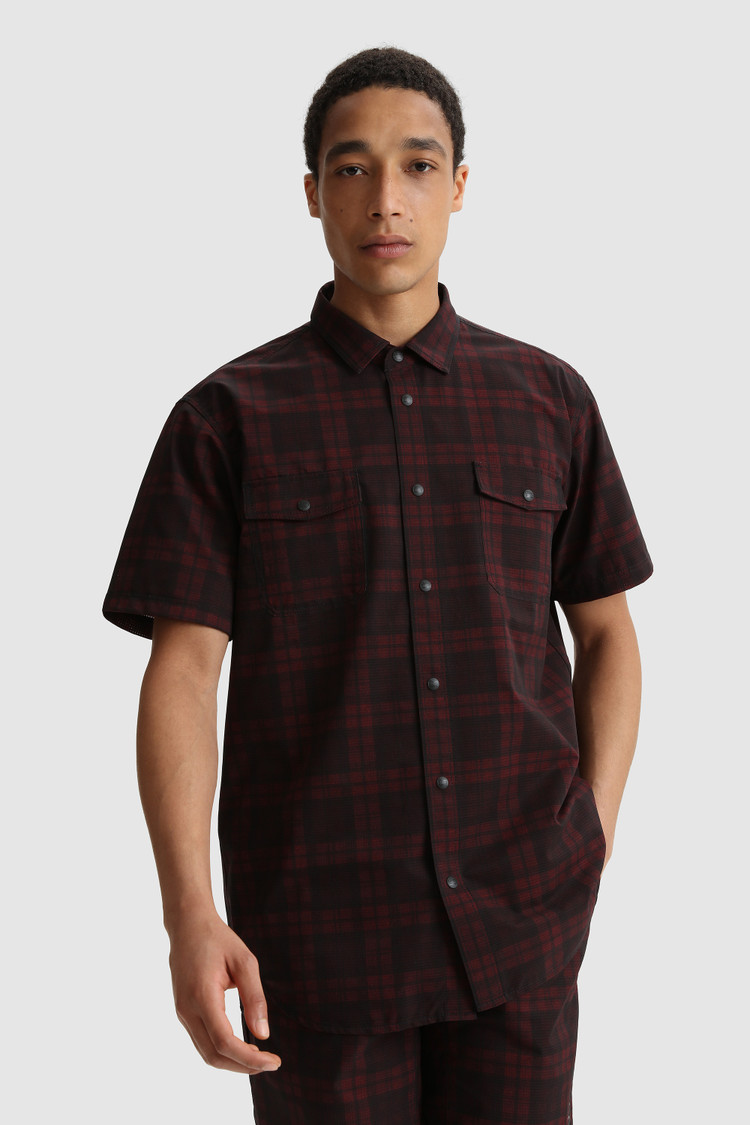 Half-sleeve Cool Mesh shirt with Blackwatch pattern