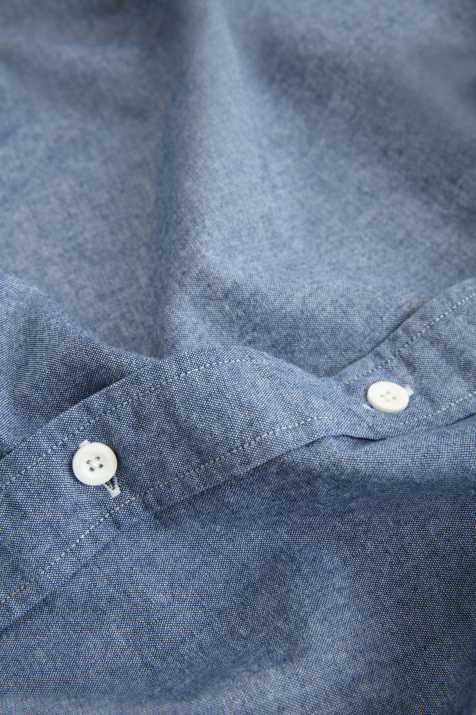 Chemise Chambray en coton épais bleu photo 7 | Woolrich
