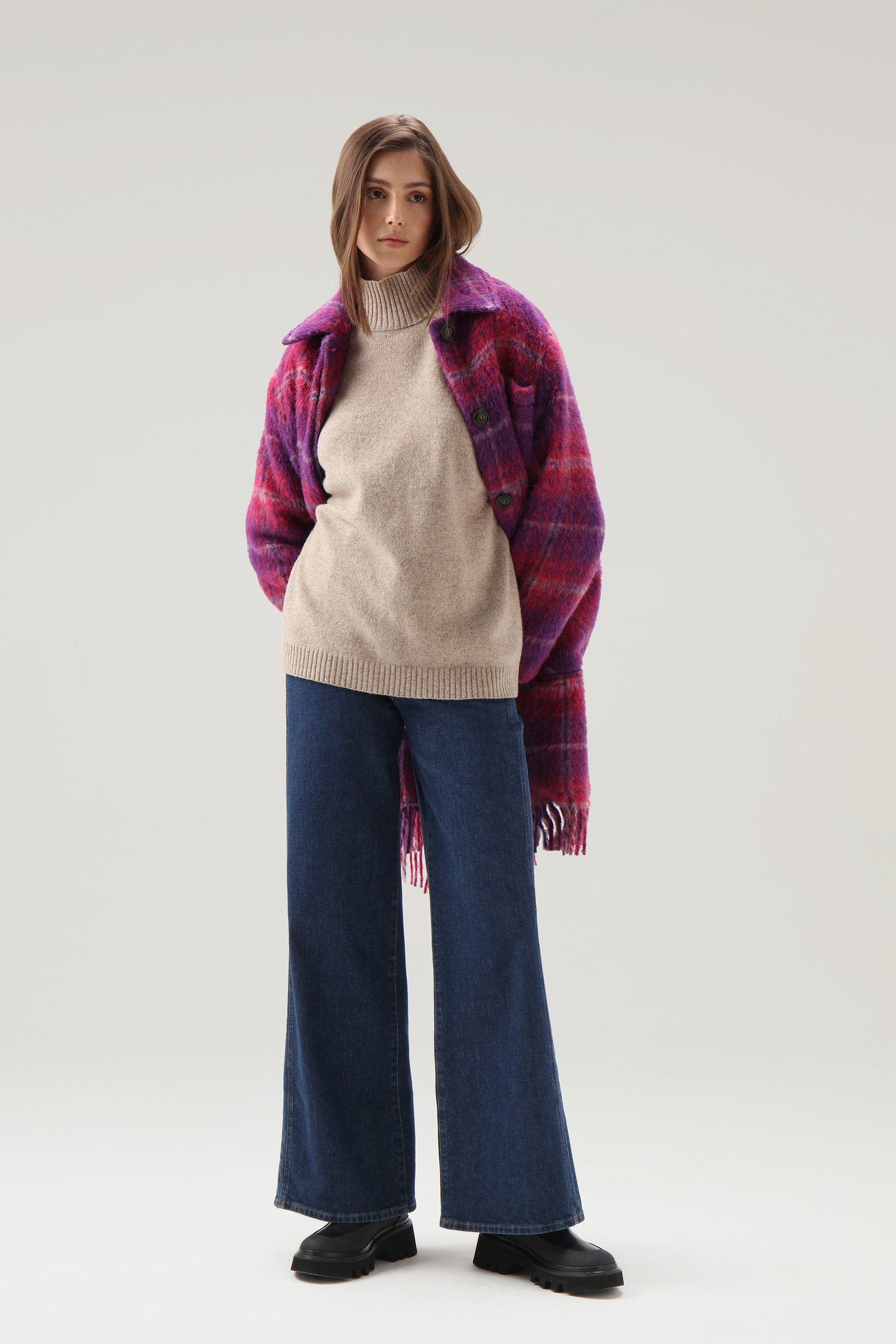 Cotton Flared Jeans Blue photo 2 | Woolrich