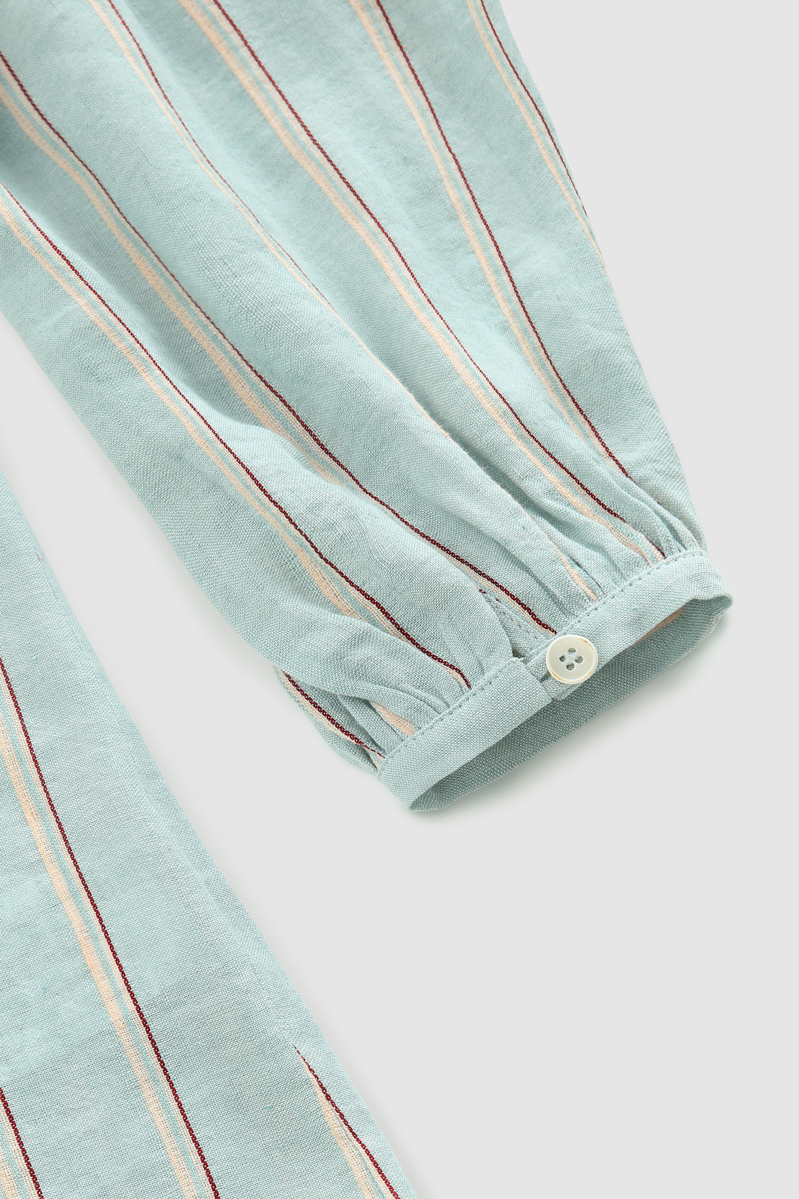 Striped linen blend blouse Blue photo 7 | Woolrich