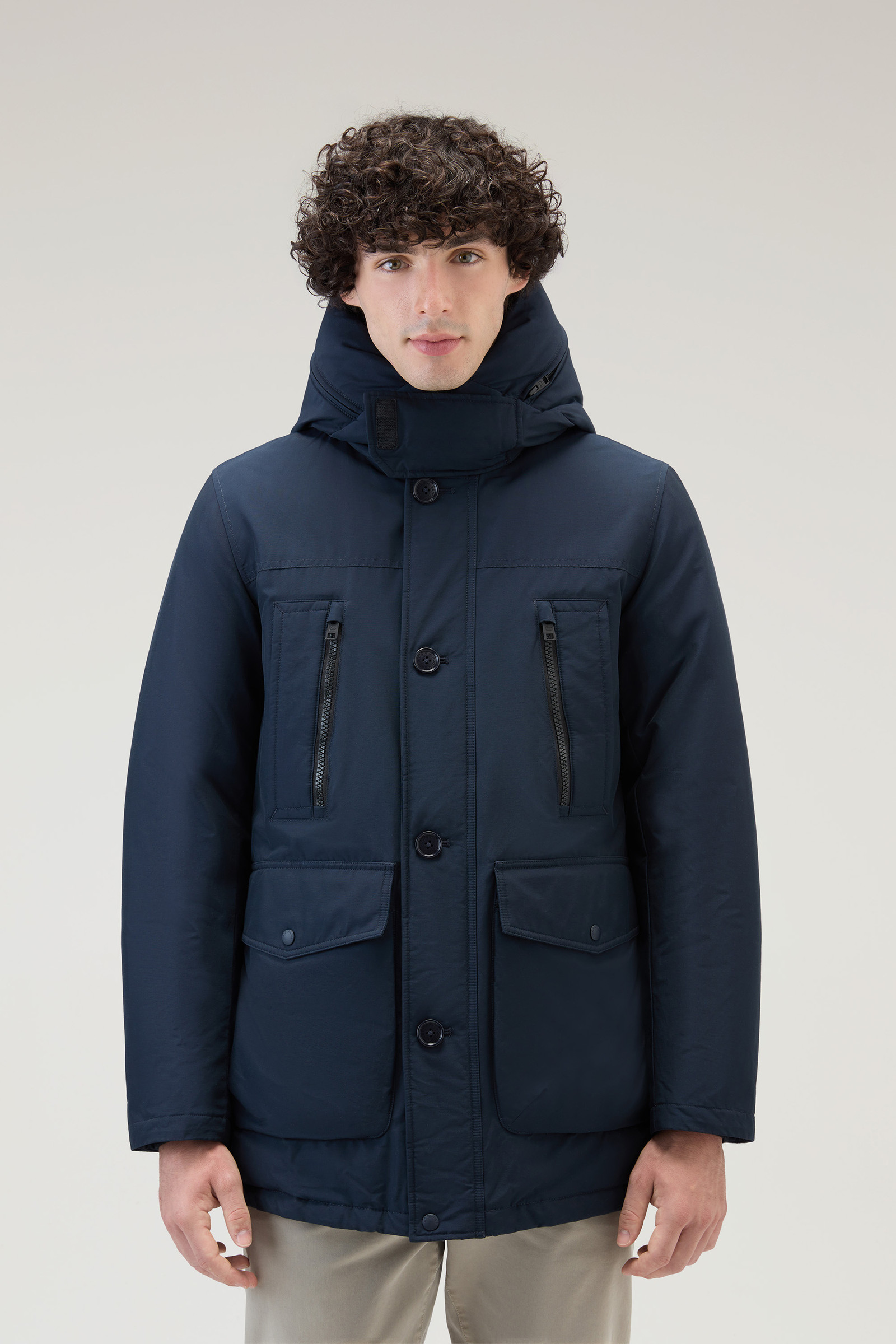 Arctic Parka Evolution in Ramar Cloth Blue | Woolrich USA