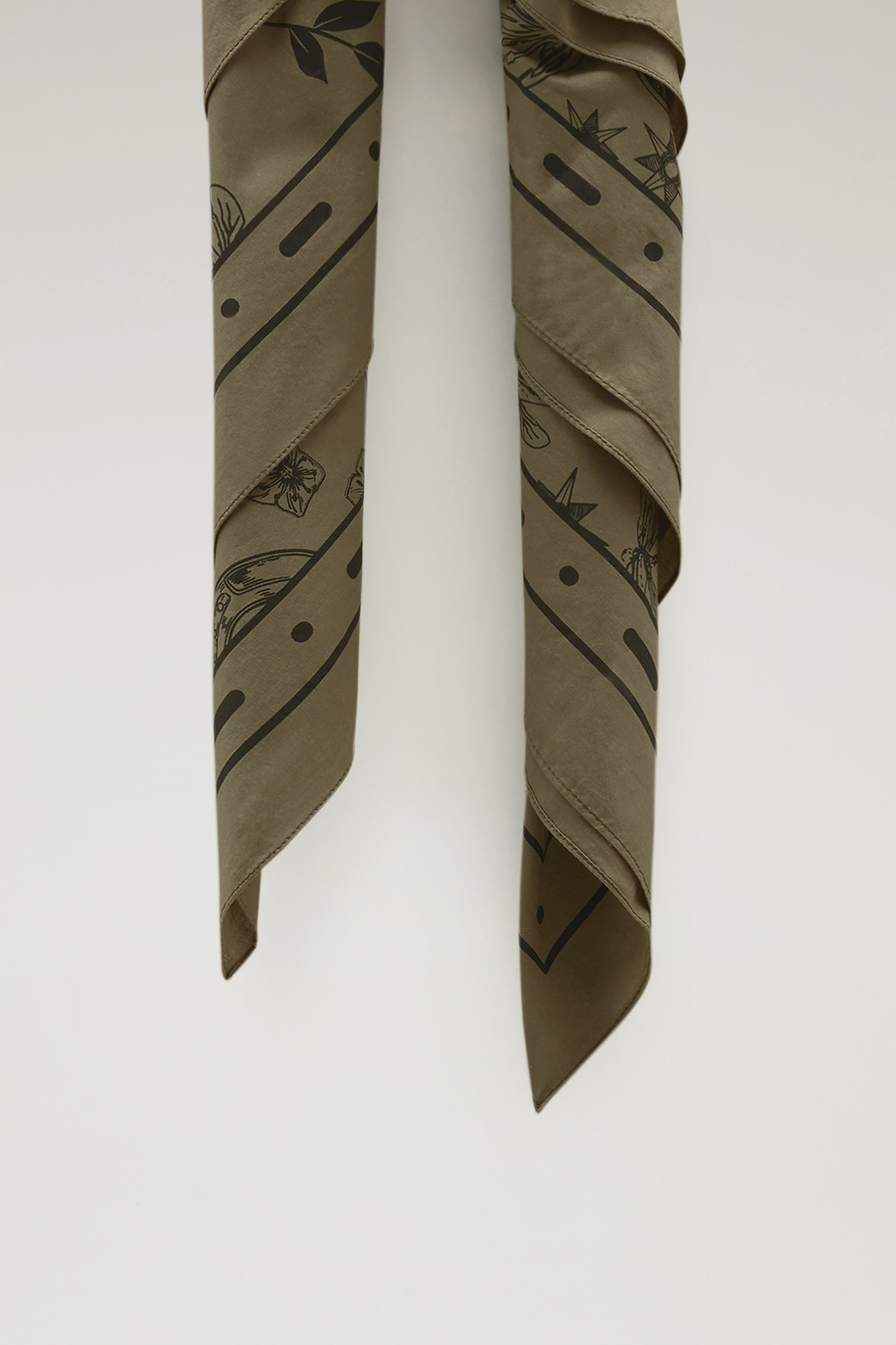 Bandana Roadtrip in puro cotone con stampa verde photo 2 | Woolrich