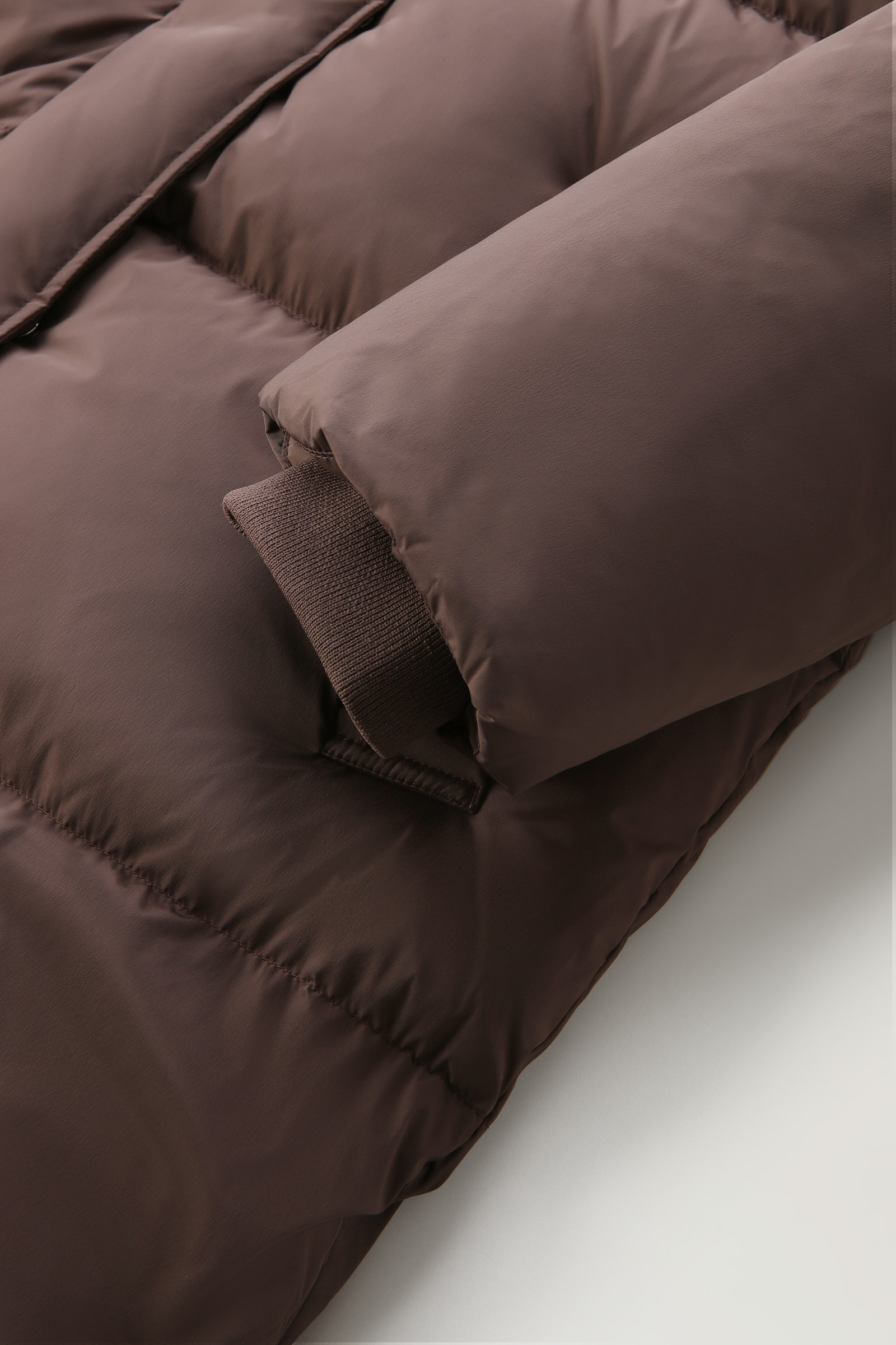 Aurora Long Parka in Stretch Nylon Brown photo 9 | Woolrich