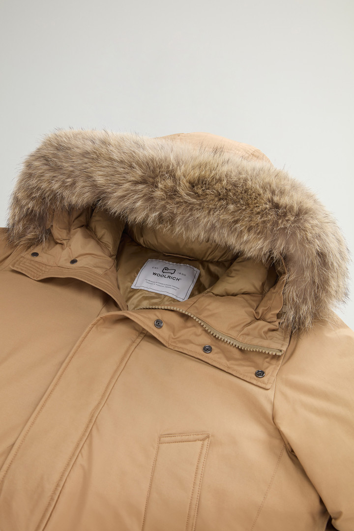 Polar Parka in Ramar Cloth with High Collar and Fur Trim Beige photo 7 | Woolrich