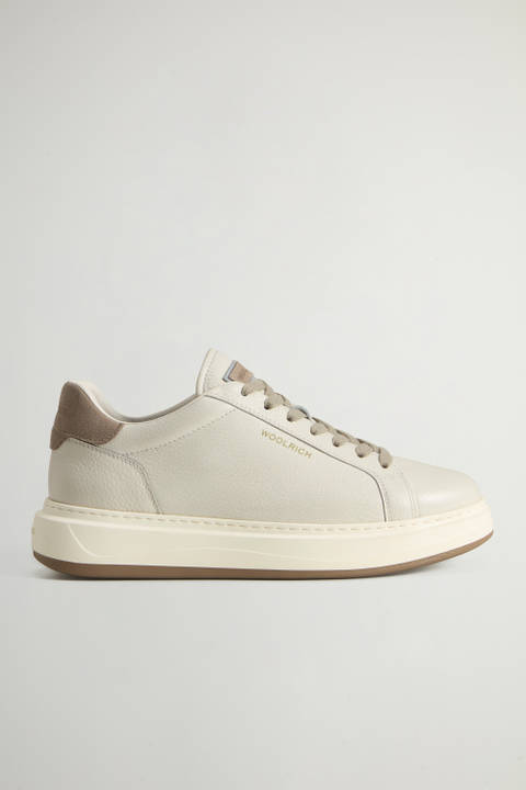 Arrow sneakers van getrommeld leer Wit | Woolrich