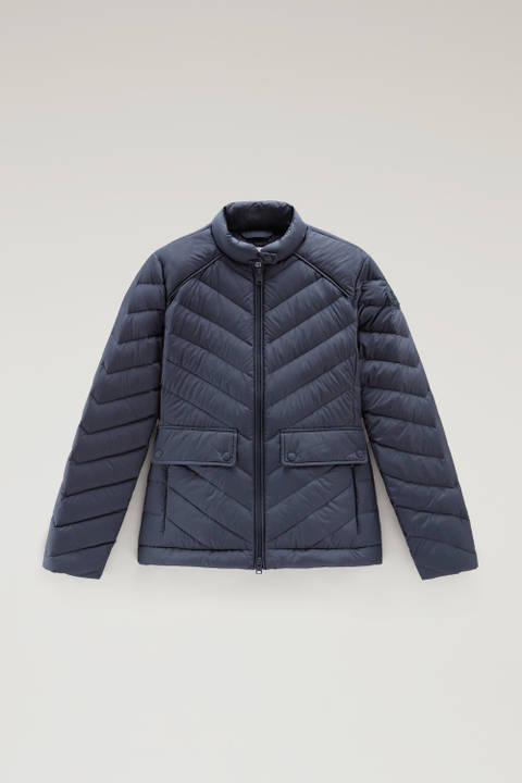 Short Padded Jacket with Chevron Quilting Blue photo 2 | Woolrich