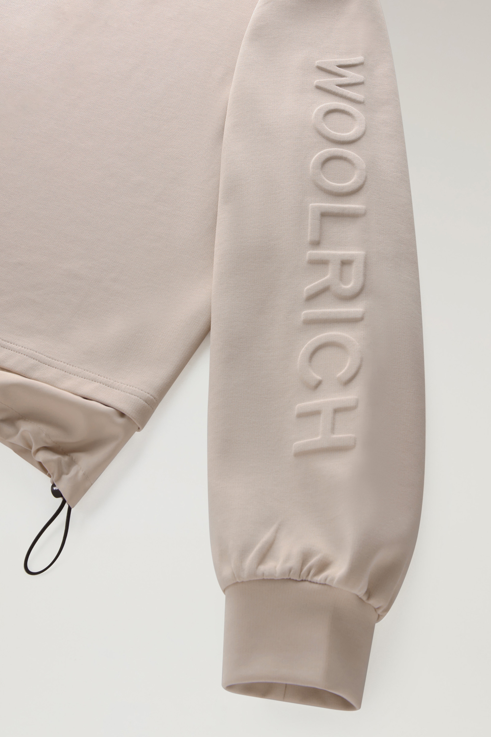 Sweatshirt mit Rundhalsausschnitt aus Baumwollmischung mit Nylon-Details taubengrau photo 7 | Woolrich