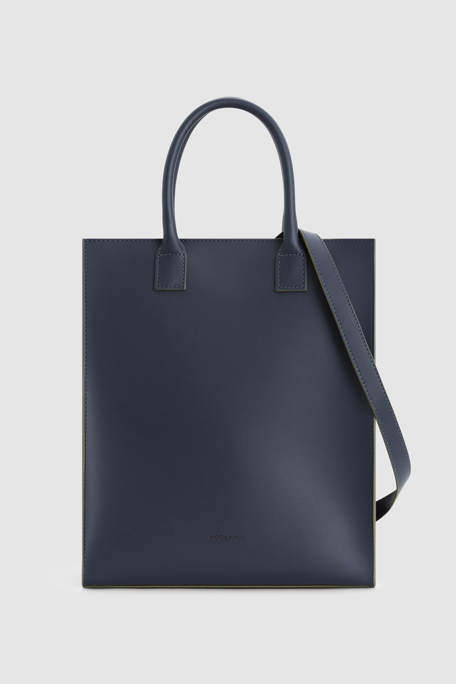 Sac fourre-tout en cuir bleu | Woolrich