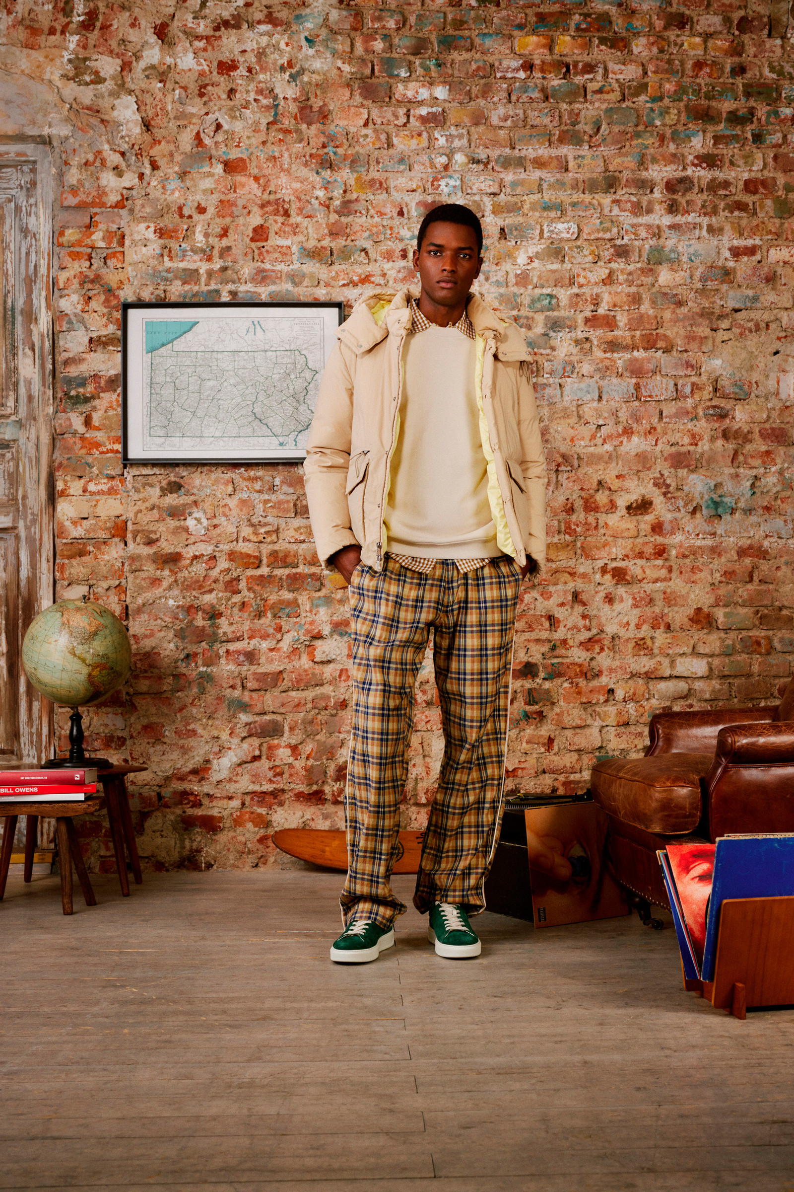 Pants in a Cotton Wool Blend Yellow photo 8 | Woolrich
