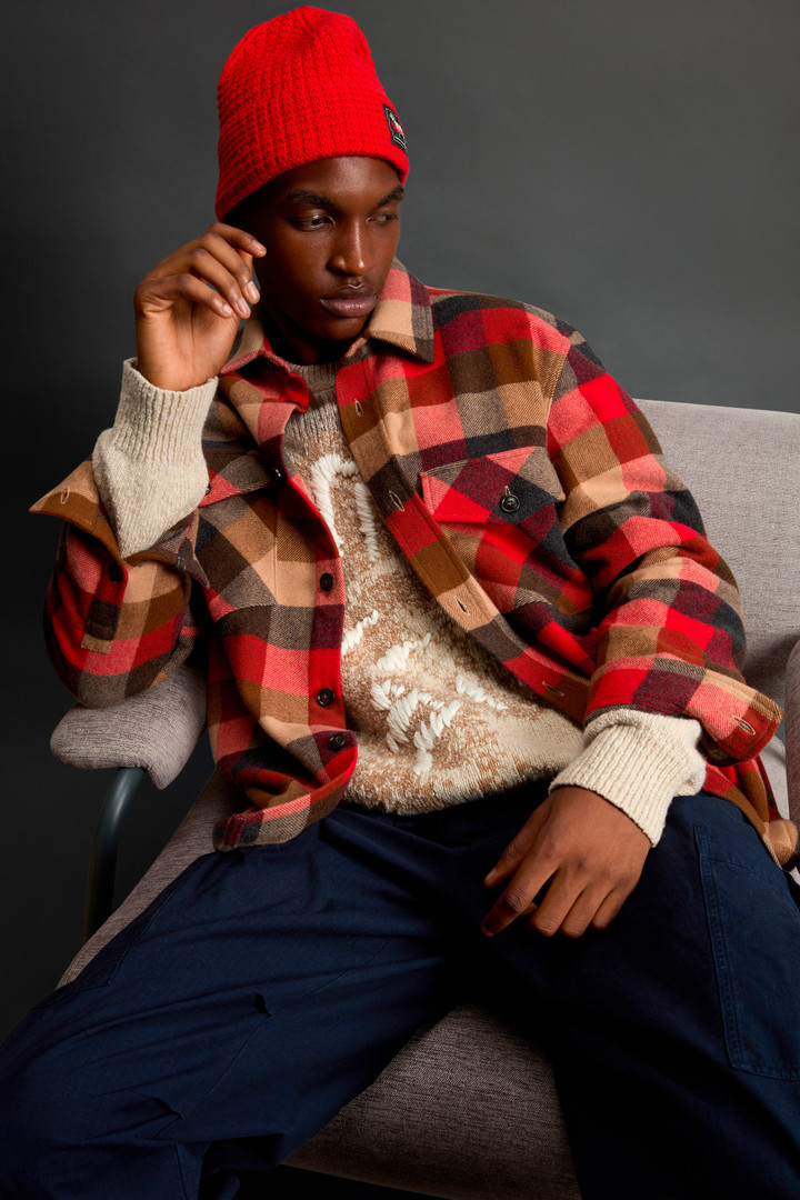 Checked Overshirt in Pure Cashmere by Todd Snyder Multicolor photo 4 | Woolrich