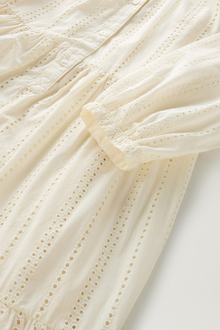 Robe courte en pur coton brodé Blanc photo 8 | Woolrich