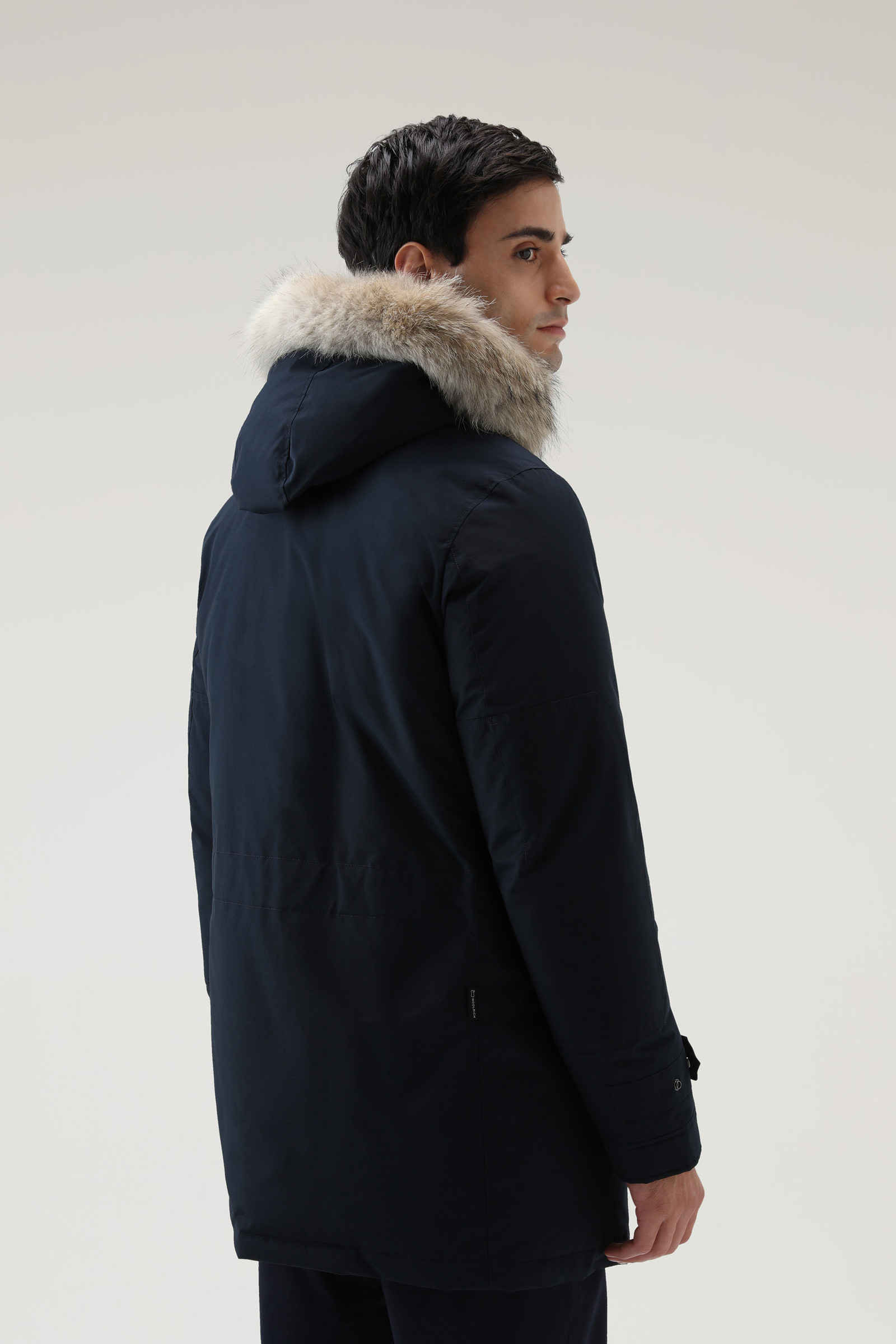 Polar Parka en Ramar Cloth avec col montant et bordure en fourrure homme  bleu | Woolrich BE