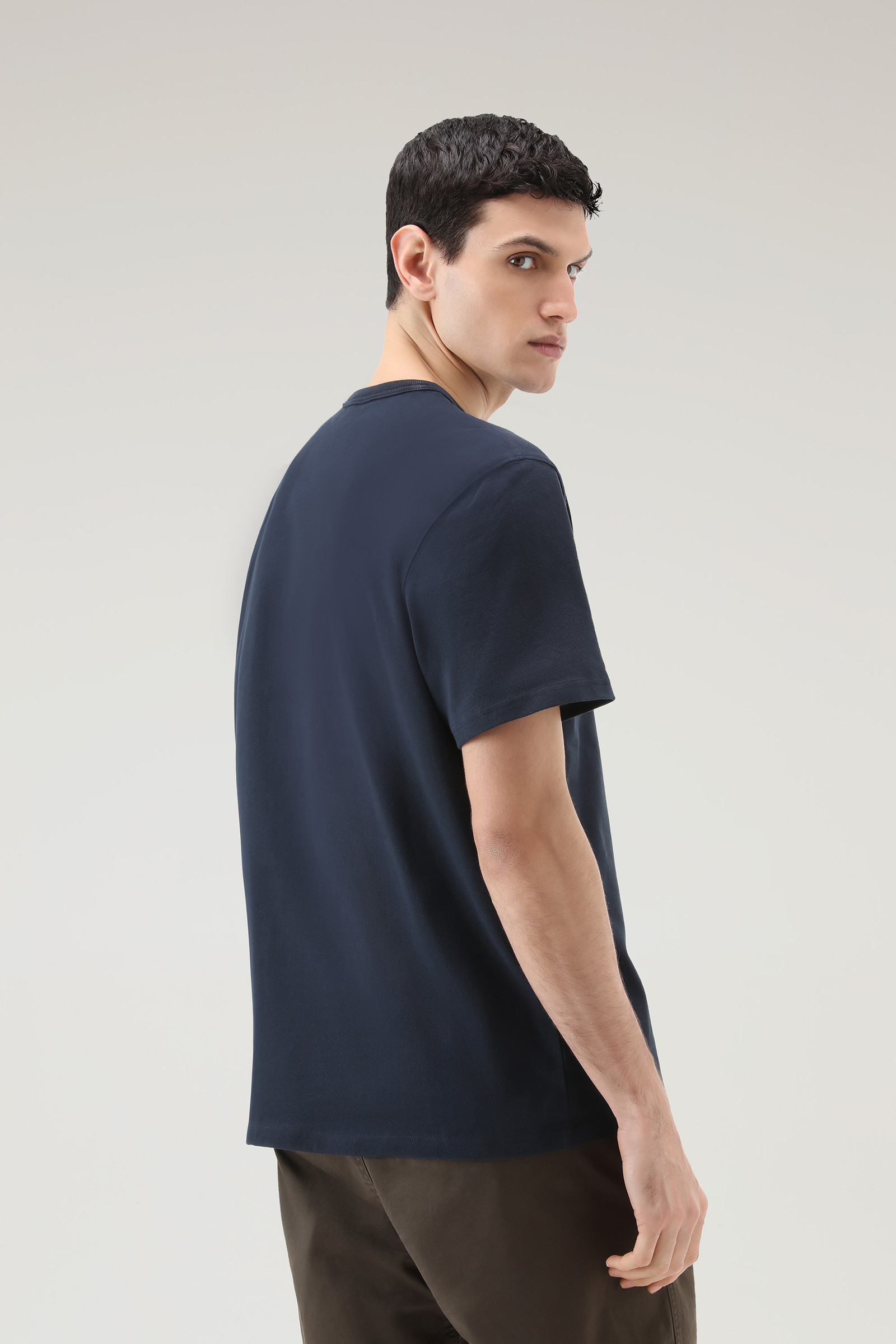 T-shirt U.S. Trails aus reiner Baumwolle blau photo 3 | Woolrich