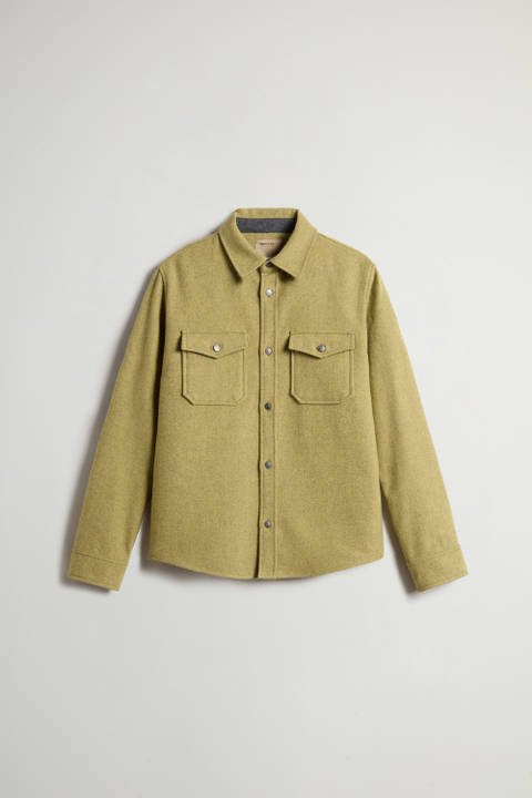 Surchemise Alaskan en laine mélangée Khaki photo 2 | Woolrich