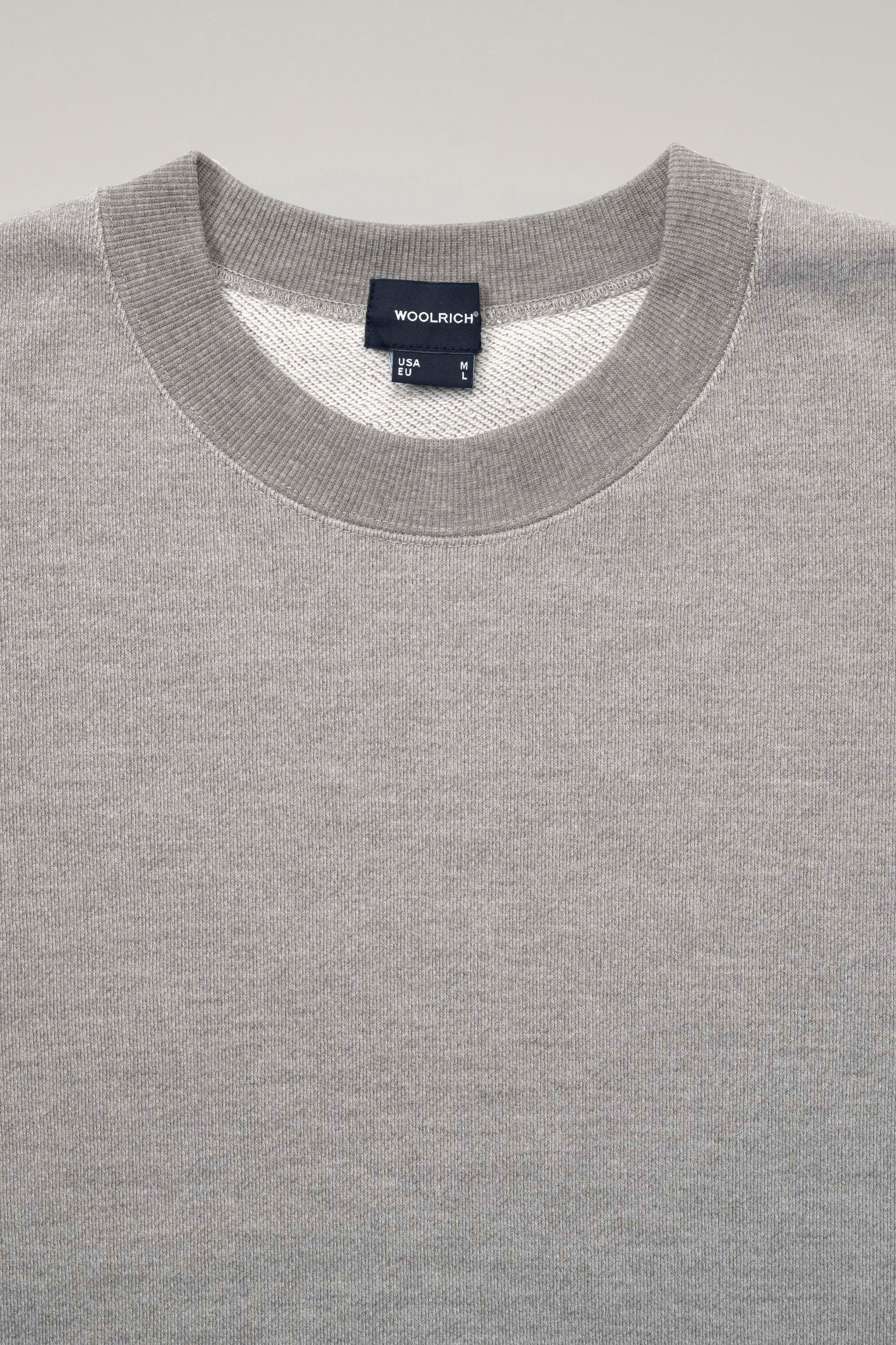 Crewneck Sweatshirt in a Cotton Fleece and Cordura Nylon Blend Grey photo 6 | Woolrich