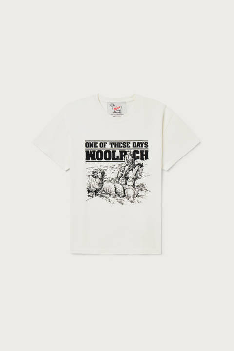 T-shirt en pur coton - One Of These Days / Woolrich Blanc | Woolrich