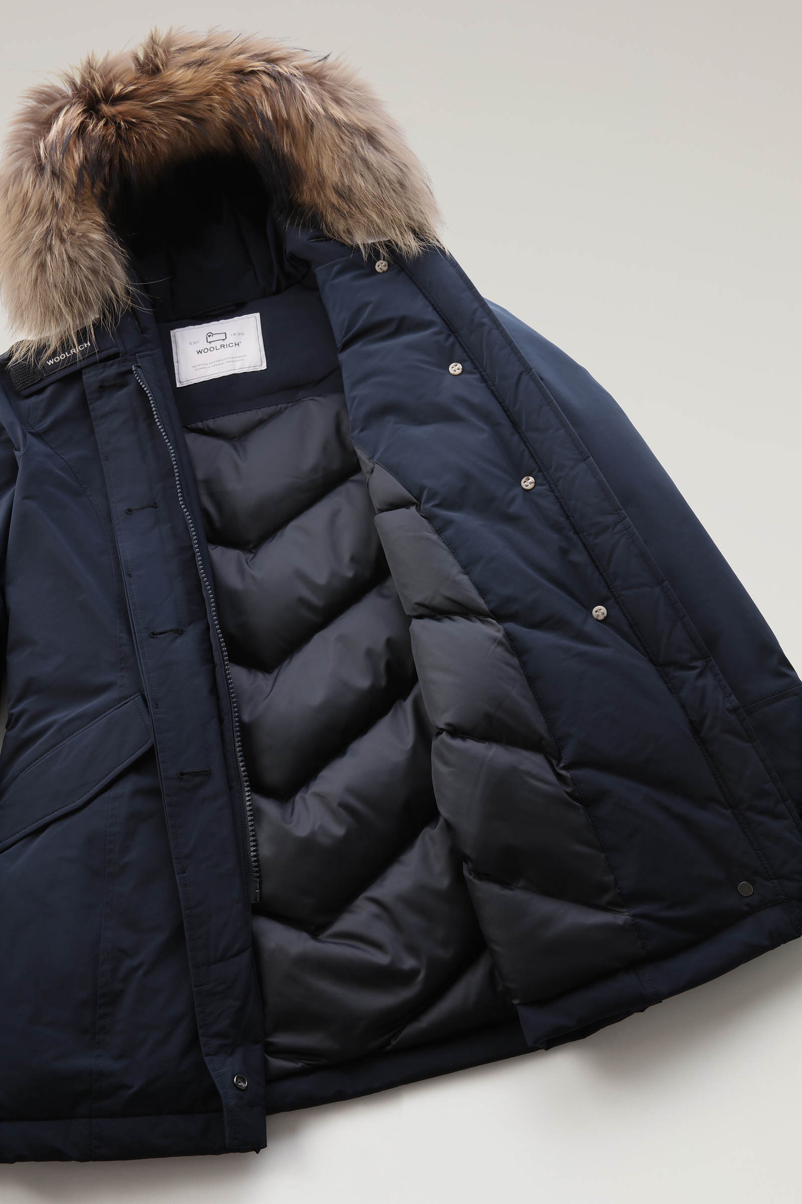 Women's Arctic Parka in Urban Touch with Detachable Fur Blue | Woolrich UK