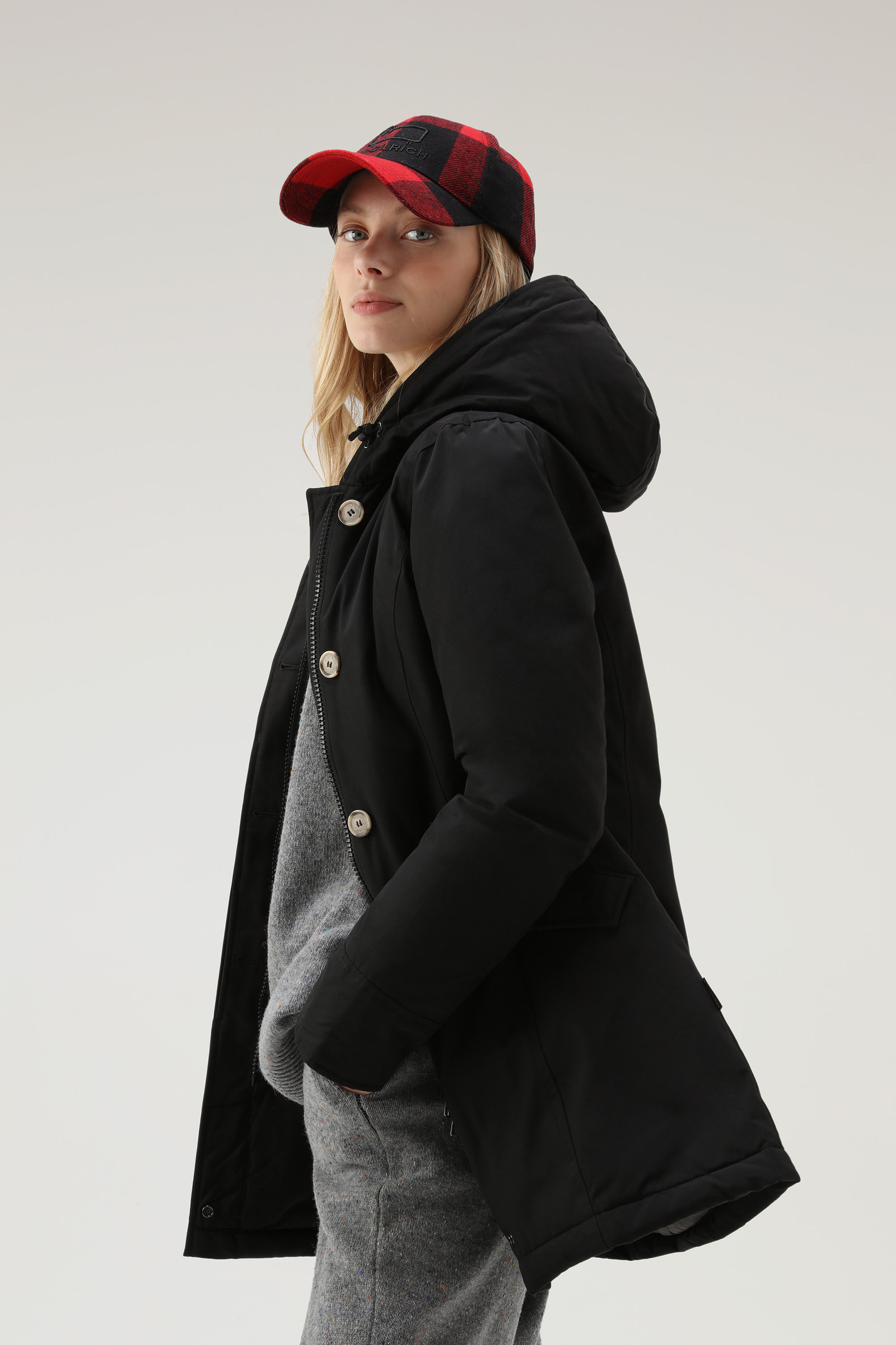 Ga terug paling Recensie Women's Arctic Parka in Ramar Cloth with Detachable Fur Trim Black |  Woolrich USA