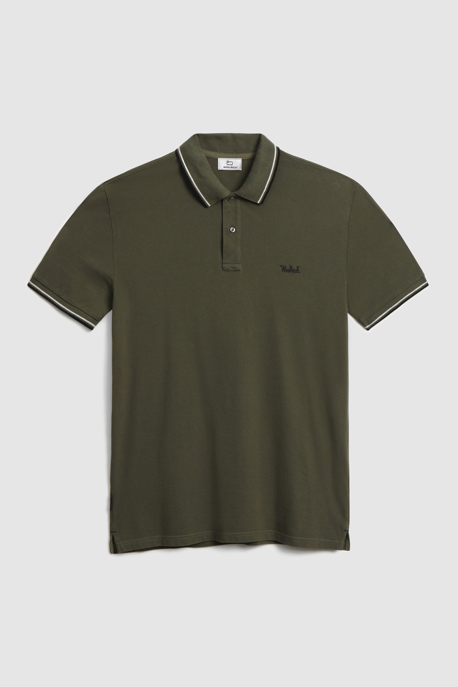 Polo Monterey en piqué de coton extensible vert photo 4 | Woolrich